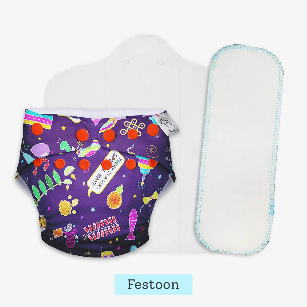 Heavy Wetter Combo (UNO Cloth Diaper + Magic Pad + Very Heavy Wetter Booster Pad) - Image 21