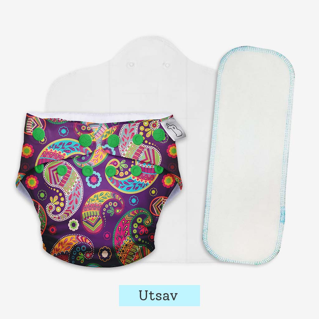 Heavy Wetter Combo (UNO Cloth Diaper + Magic Pad + Very Heavy Wetter Booster Pad) - Image 27