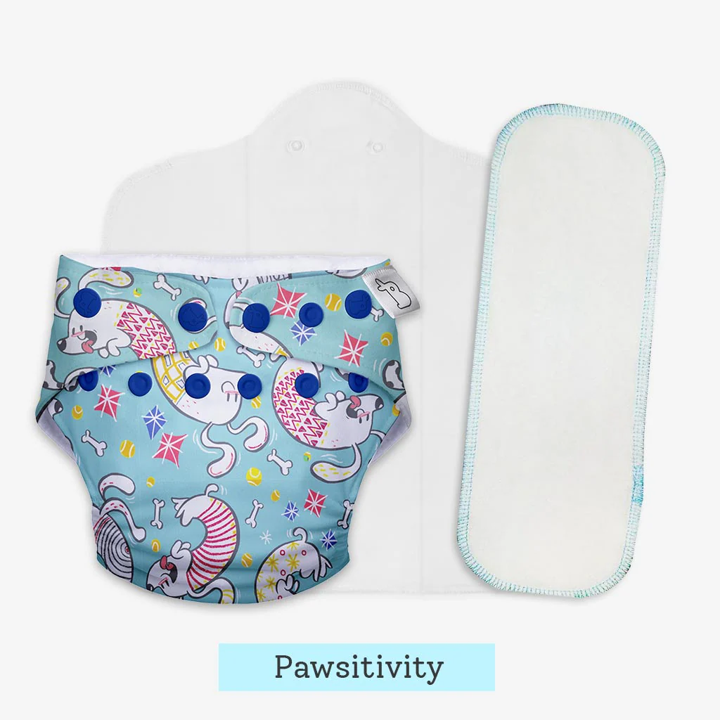 Heavy Wetter Combo (UNO Cloth Diaper + Magic Pad + Very Heavy Wetter Booster Pad) - Image 30