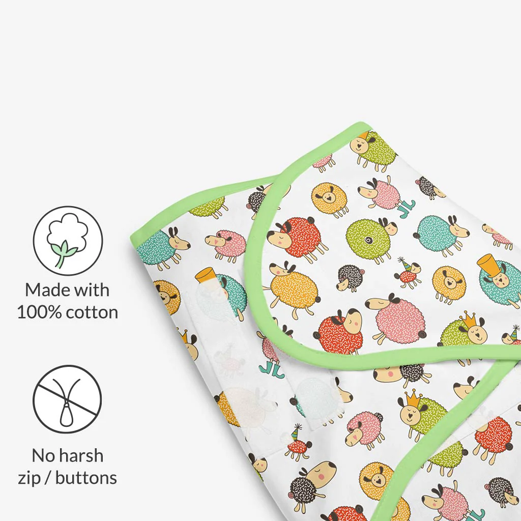 Dry Feel Swaddle Wrap - Ba Ba Sheep - Image 4