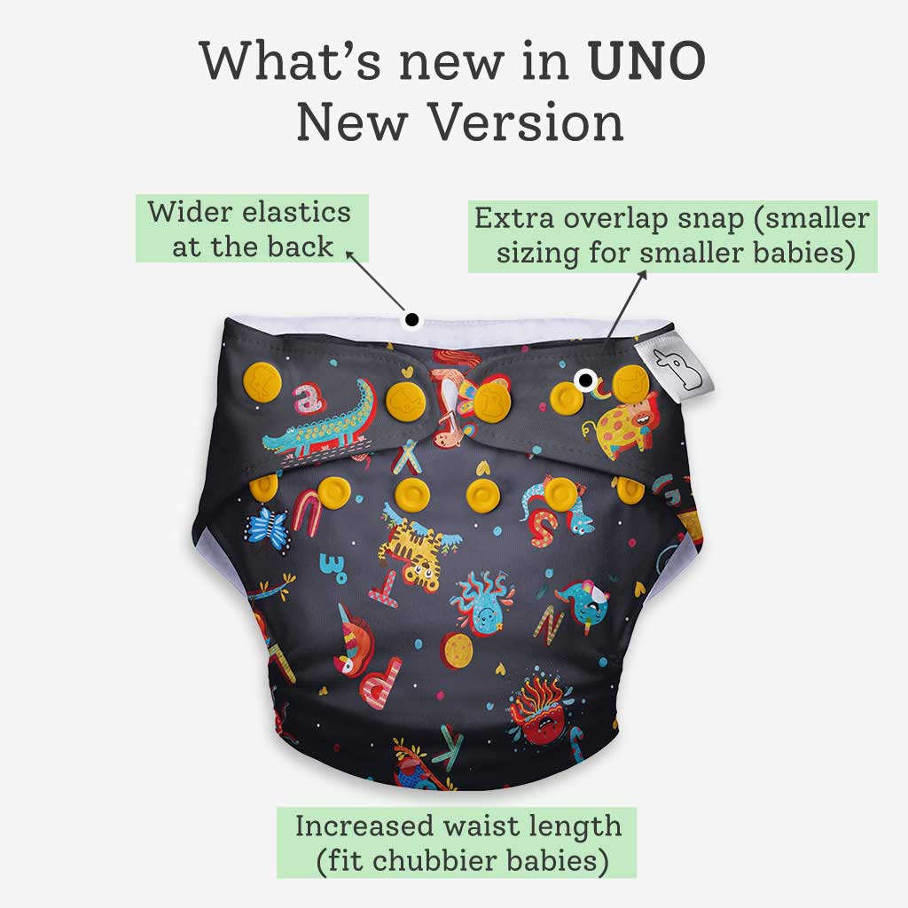 UNO Regular Cloth Diaper with only Dry Feel Pad (No Booster) - A for Animal - Image 11