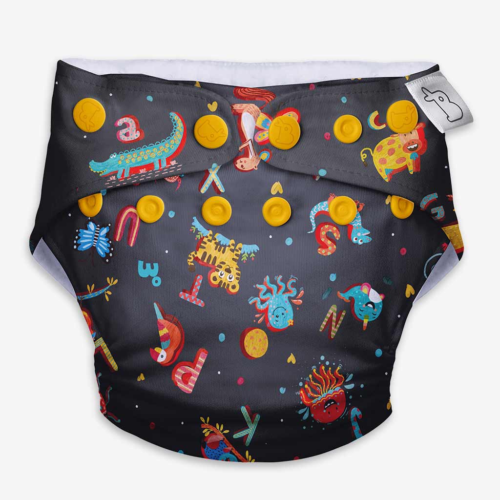 UNO Regular Cloth Diaper with only Dry Feel Pad (No Booster) - A for Animal - Image 12