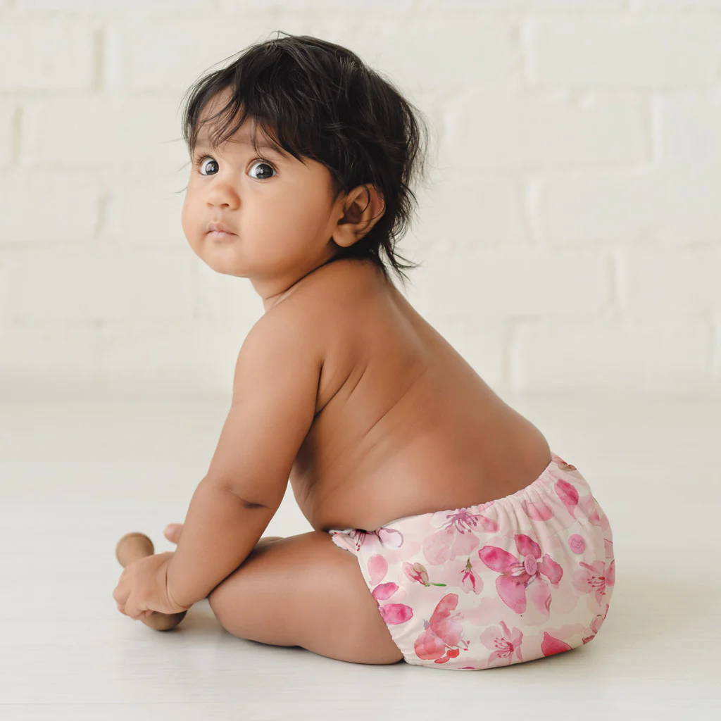 UNO Regular Cloth Diaper with only Dry Feel Pad (No Booster) - Cherry Blossom - Image 12
