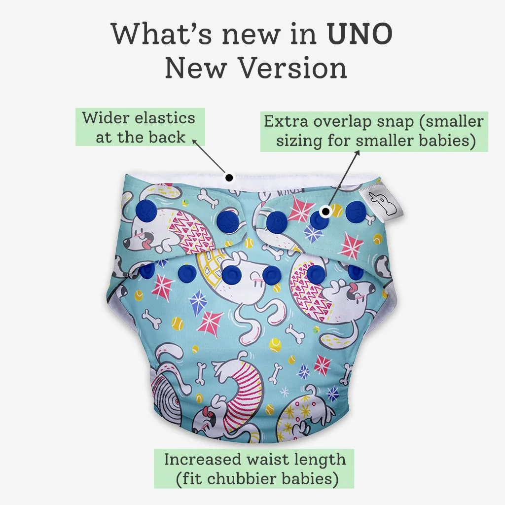 UNO Regular Cloth Diaper with only Dry Feel Pad (No Booster) - Paw-sitively Happy - Image 11