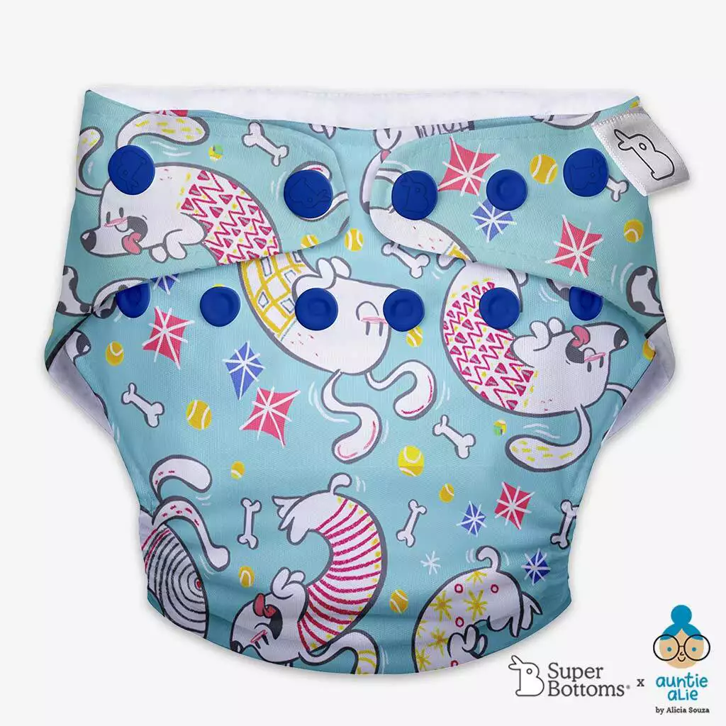 UNO Regular Cloth Diaper with only Dry Feel Pad (No Booster) - Paw-sitively Happy - Image 13