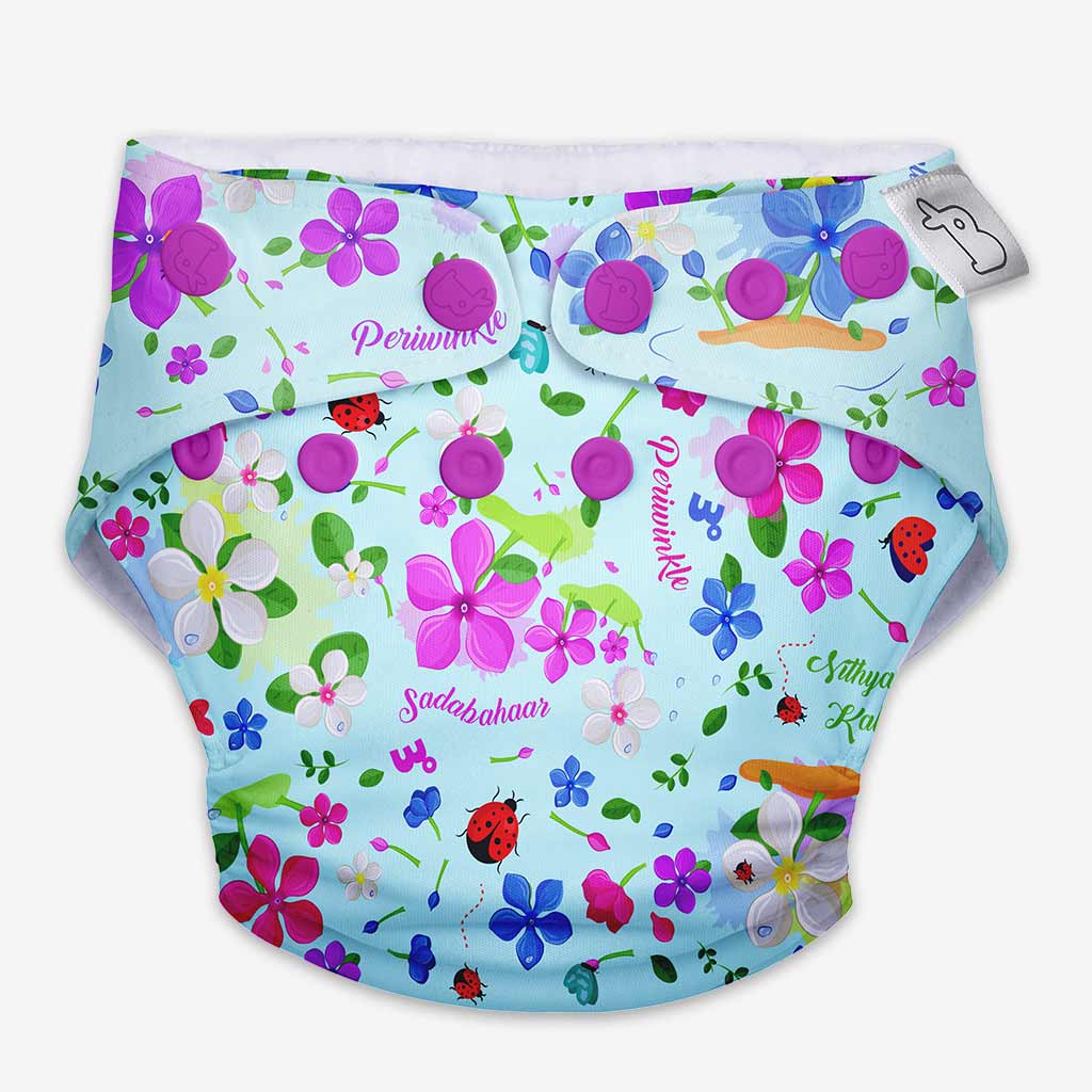 UNO Regular Cloth Diaper with only Dry Feel Pad (No Booster) - Periwinkle - Image 13