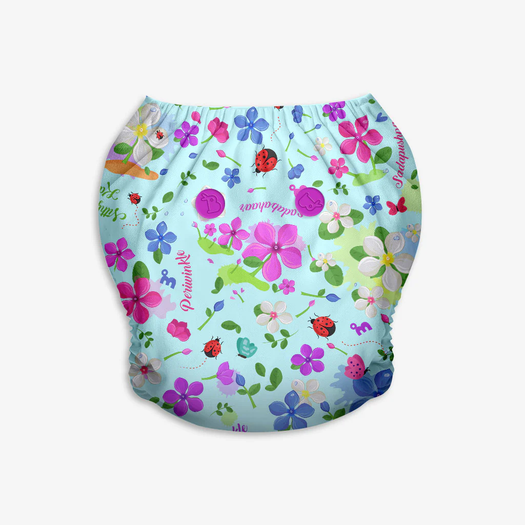 UNO Regular Cloth Diaper with only Dry Feel Pad (No Booster) - Periwinkle - Image 14