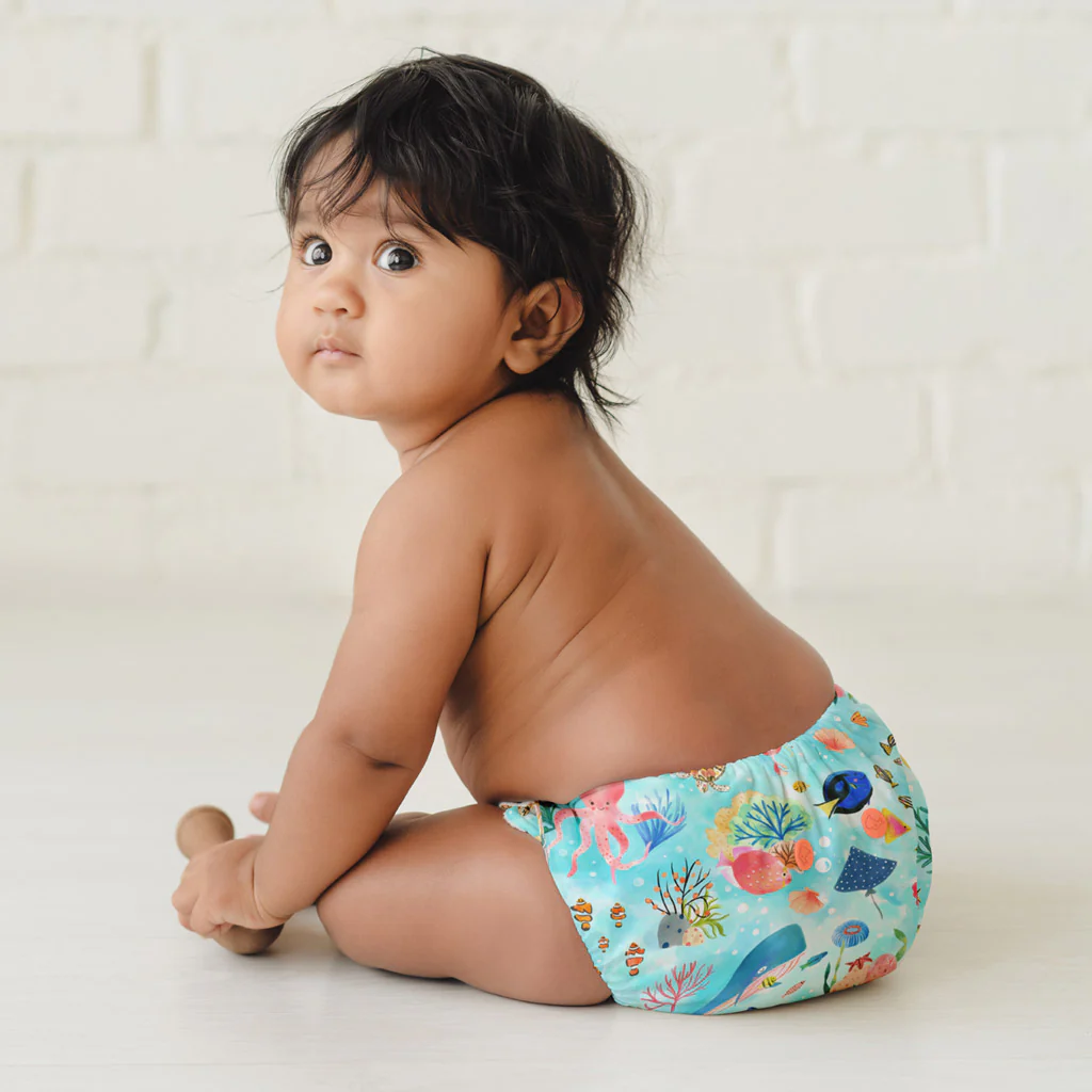 UNO Regular Cloth Diaper with only Dry Feel Pad (No Booster) - Save Our Seas - Image 12