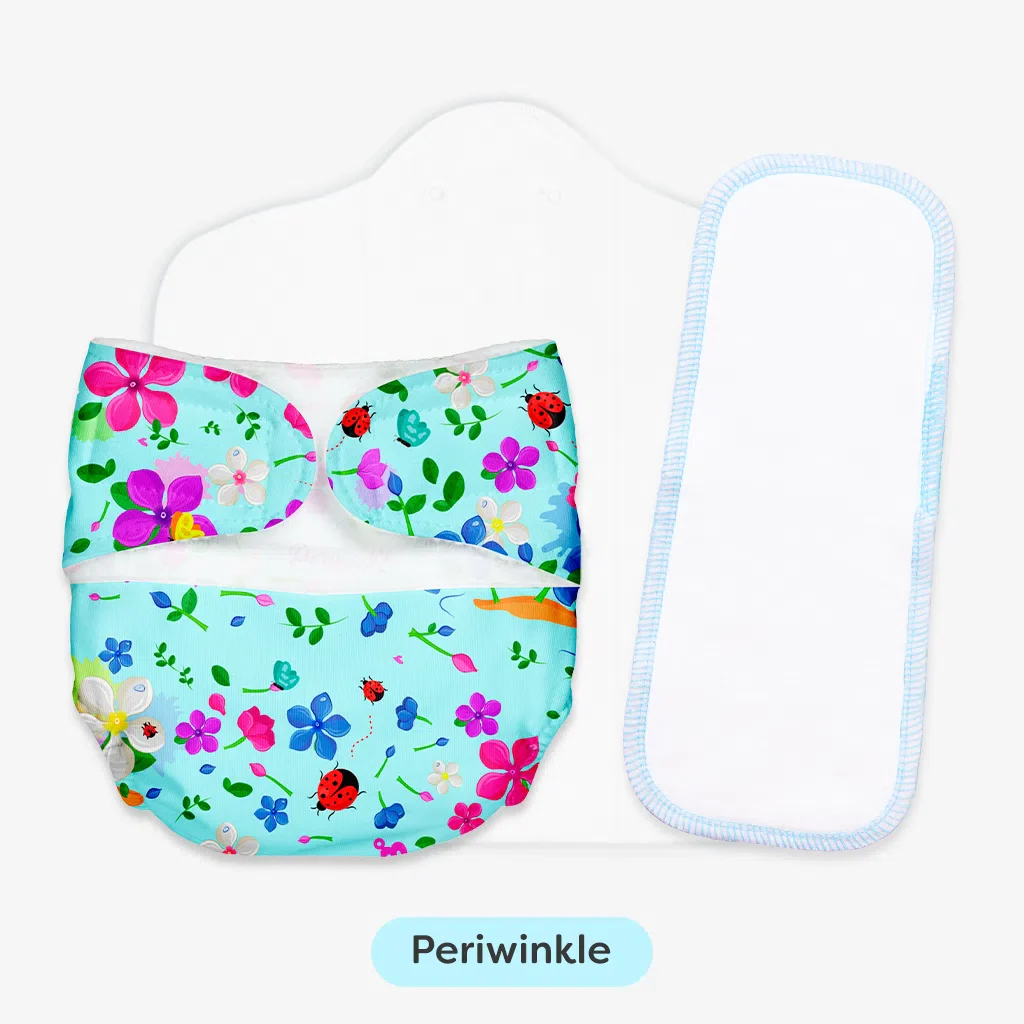 Newborn UNO Cloth Diaper Combo with DryFeel Pad - Image 9