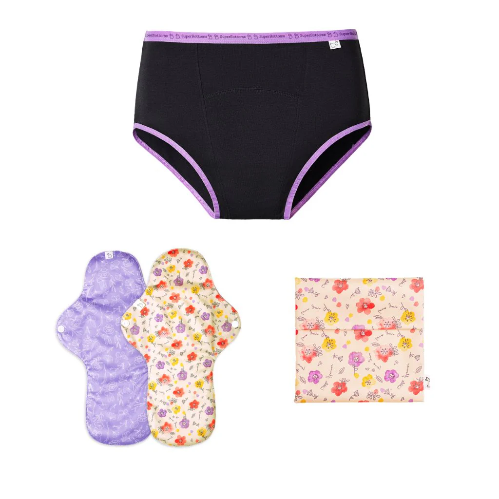 2 Period Underwear + 4 Flow Lock Cloth Pads + Free Wet Pouch - Image 18