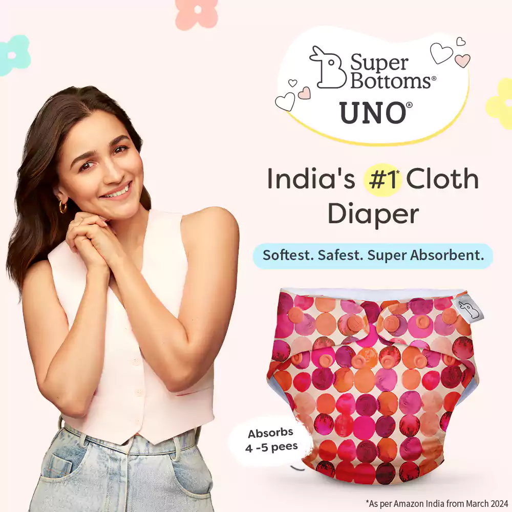 UNO Regular Cloth Diaper with only Dry Feel Pad (No Booster) - Li'l Crush - Image 3