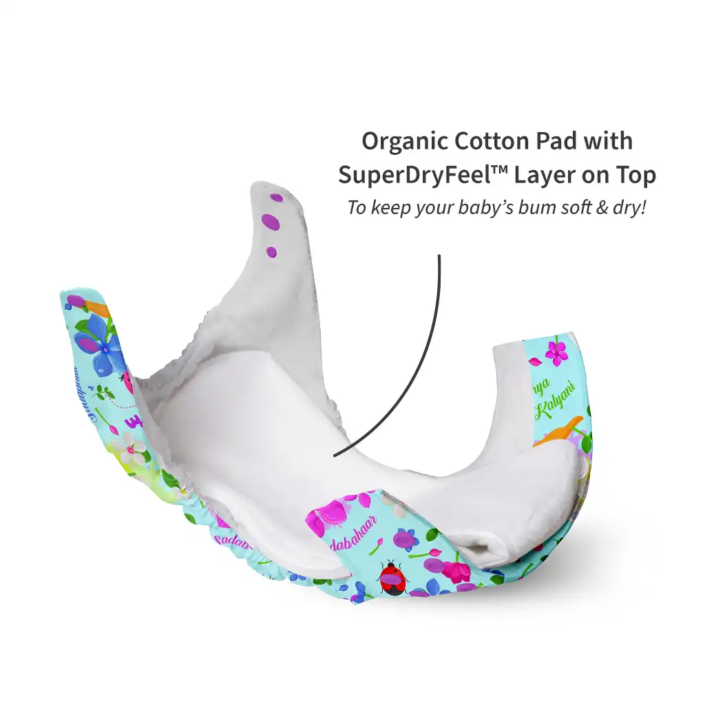 UNO Regular Cloth Diaper with only Dry Feel Pad (No Booster) - Save Our Seas - Image 5